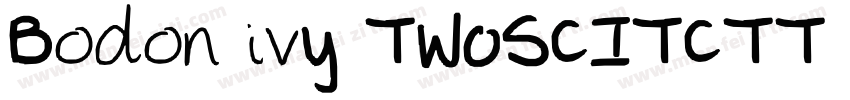 Bodon ivy TWOSCITCTT Book字体转换